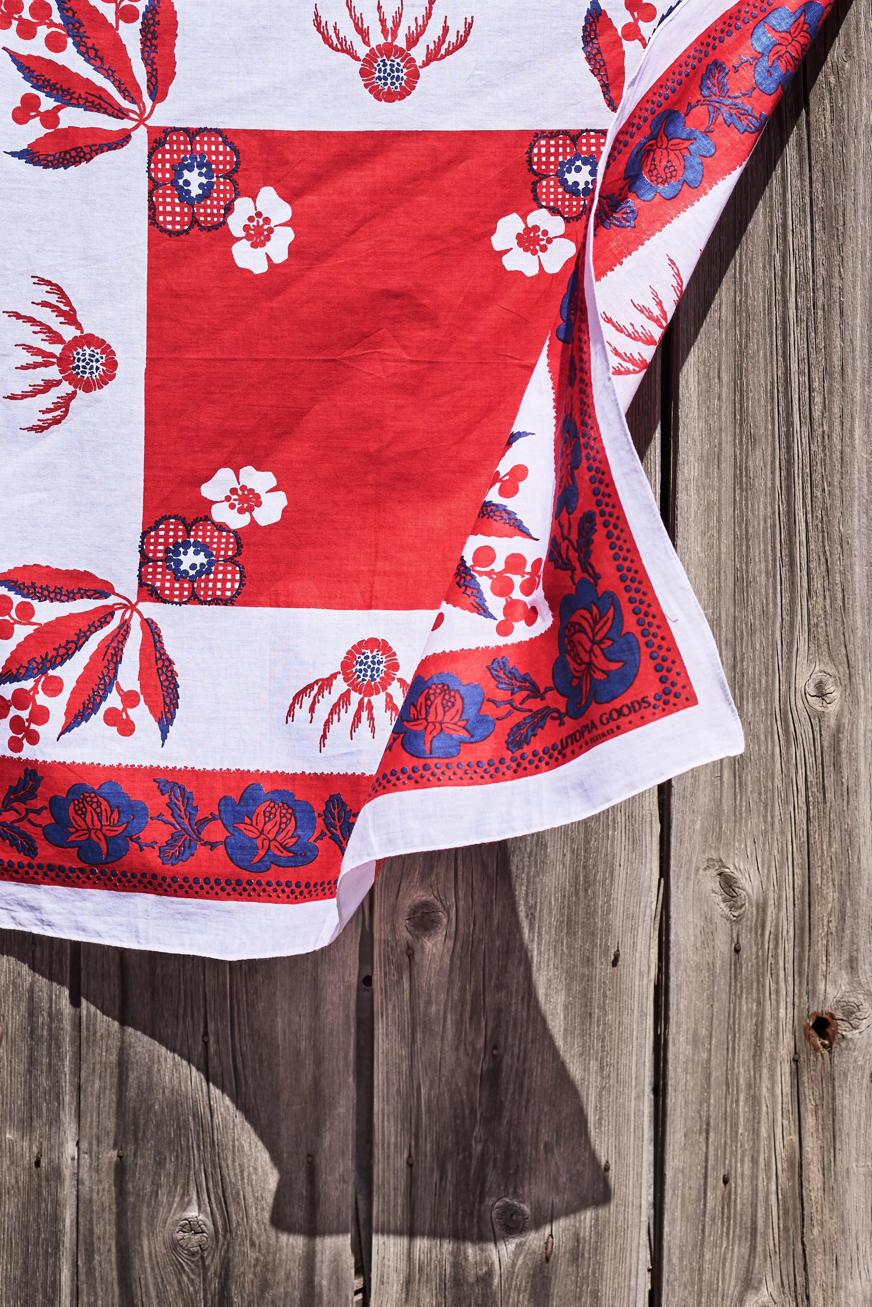 Wattle Red and Blue Cotton Bandana