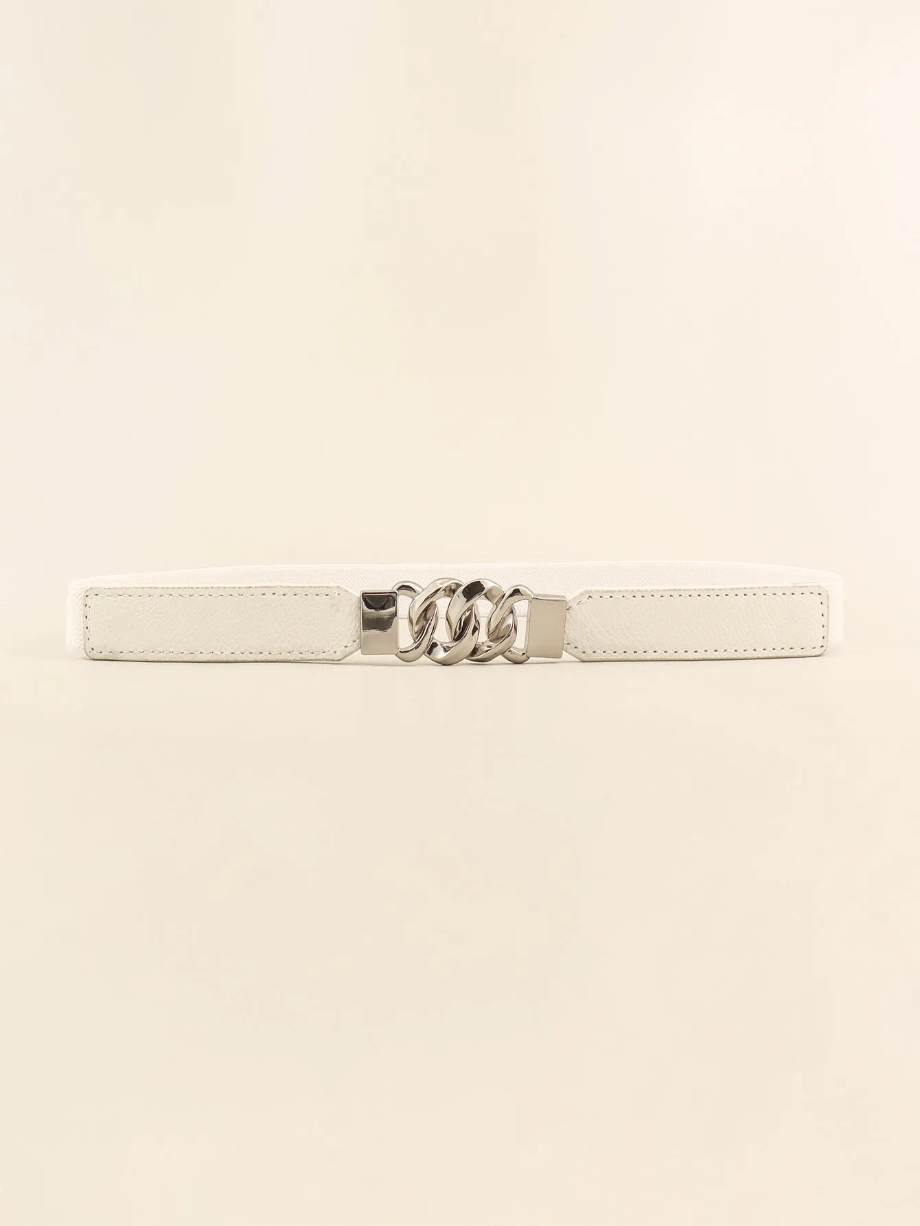 Zinc Alloy Buckle Elastic PU Belt