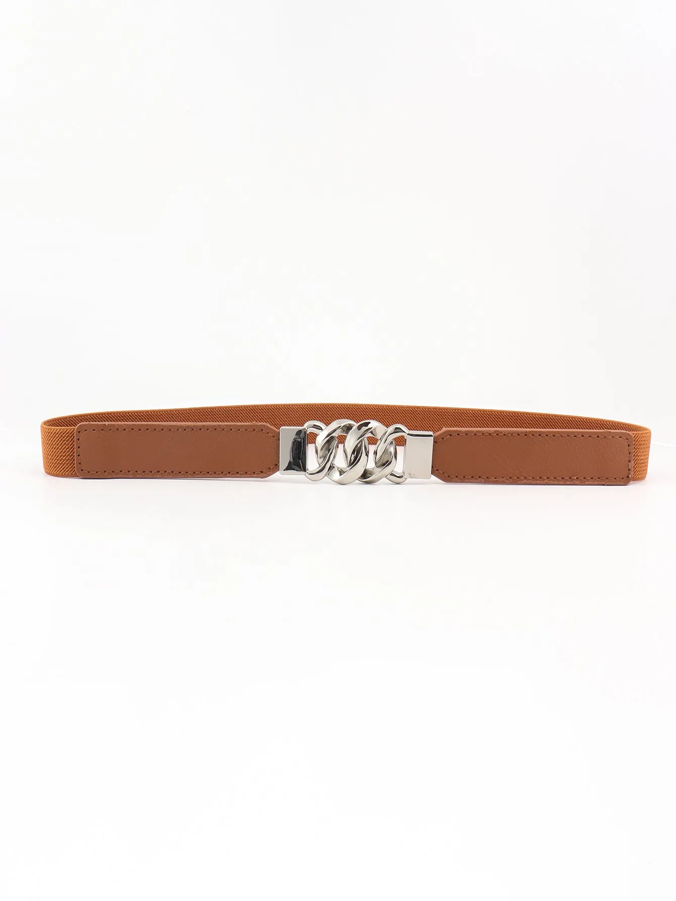 Zinc Alloy Buckle Elastic PU Belt