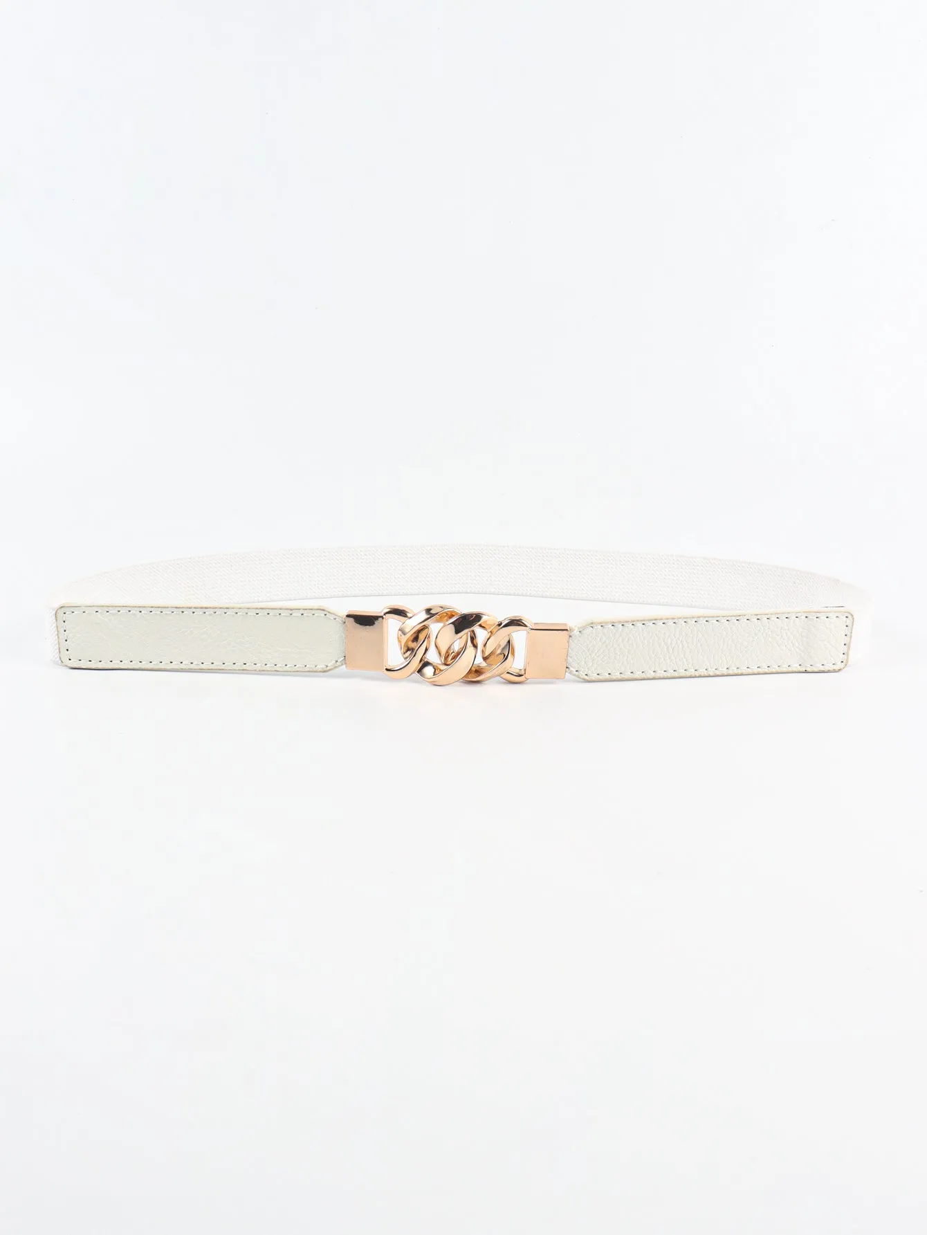 Zinc Alloy Buckle Elastic PU Belt